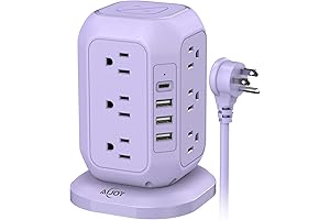 AiJoy Power Strip Tower with USB C Ports and Surge Protection