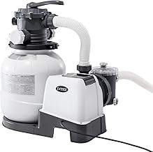 Intex 26646 – Pompa Filtro a Sabbia Krystal Clear, Flusso d'Acqua 7900 L/h, Flusso di Sistema 6000 L/h, Plastica, Bianco