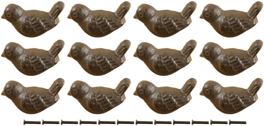 Midwest Craft House 12 CAST Iron Bird Drawer PULLS