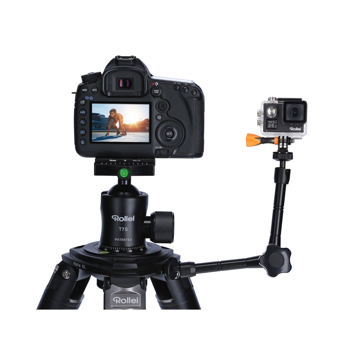 Rollei trépied articulé I Un Bras articulé Flexible Magic Arm/Bras articulé pour Le Montage d'accessoires pour Votre Smartphone I jusqu'à 1kg de Charge utile