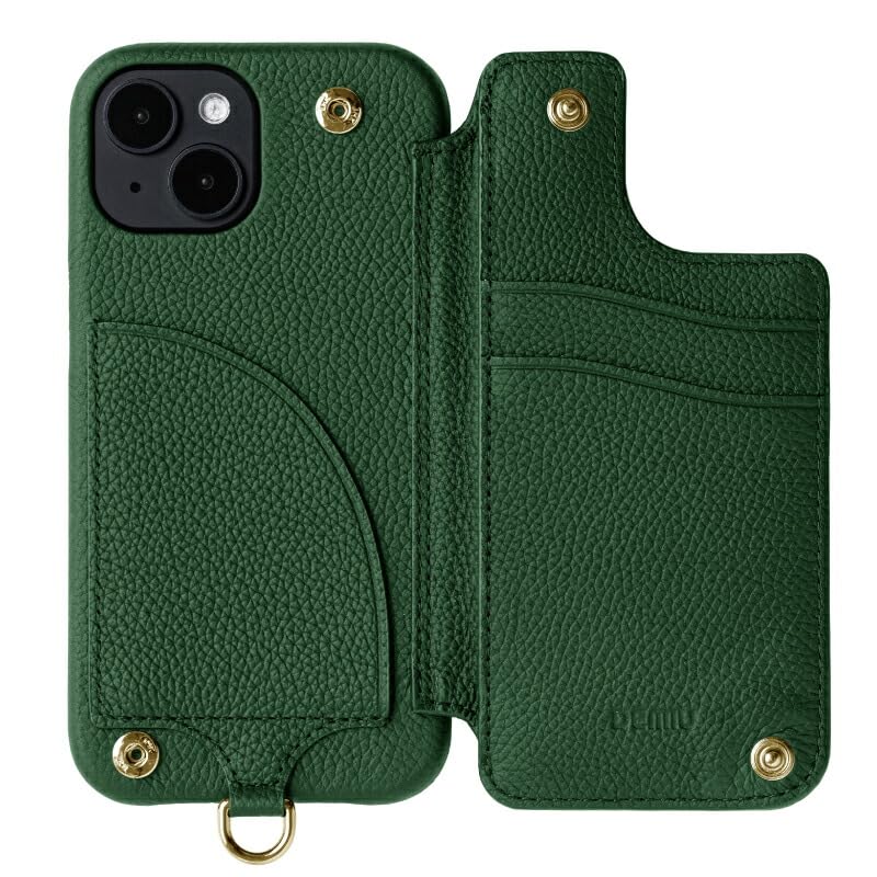 DEMIU 背面手帳型ケース　グリーン Amazon.co.jp: 【 DEMIU デミュウ 】 〔 iPhone対応 15用