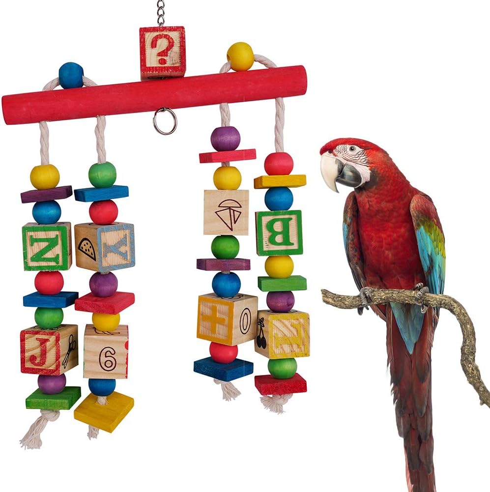 Rednut Parrot Toys, Bird Chewing Toy - MultiColurful Rainbow Bridge,Ferris Wheel Toy, Parrot Nest Suitable for Small and Large Parrots…