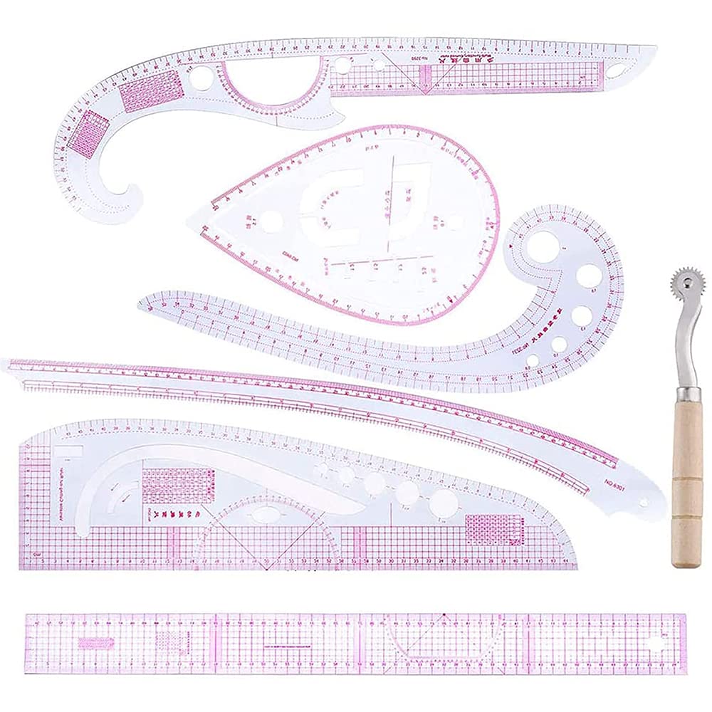 Righello Trasparente Per Cucito 30 Cm Con Doppia Griglia Colorata, Squadra Da Sarta Precisa, Leggero E Portatile, 5x30 Cm
