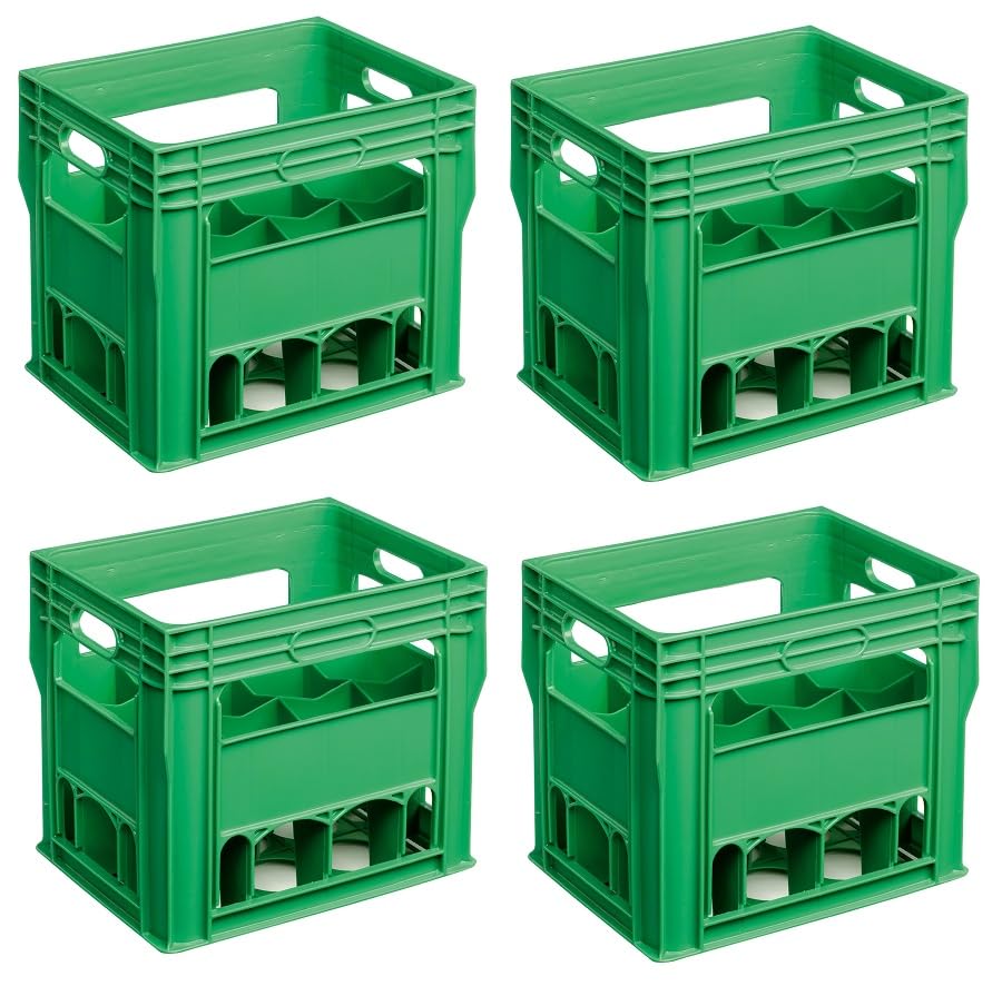 12 x 750ml Wine Bottle Plastic Stacking Crate - Pack of 4