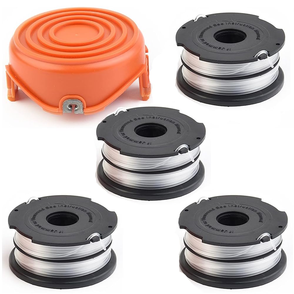 Juego de 4 bobinas de repuesto para cortacésped Black & Decker GL675 GL680 GL685 GL686 GL687 GL690