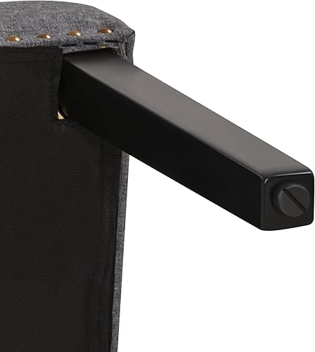 Miniatura 6 de Yaheetech Sillas de comedor con patas de madera de goma y sillas sin brazos de tela no tejida para cocina, sala de estar, hotel, sala de estar,