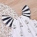 Infant Baby Girls Off Should Anchor Tops and Striped Briefs Outfits Set Sunsuit Clothes Tag Size 70(0-3M, White and Navy Blue)