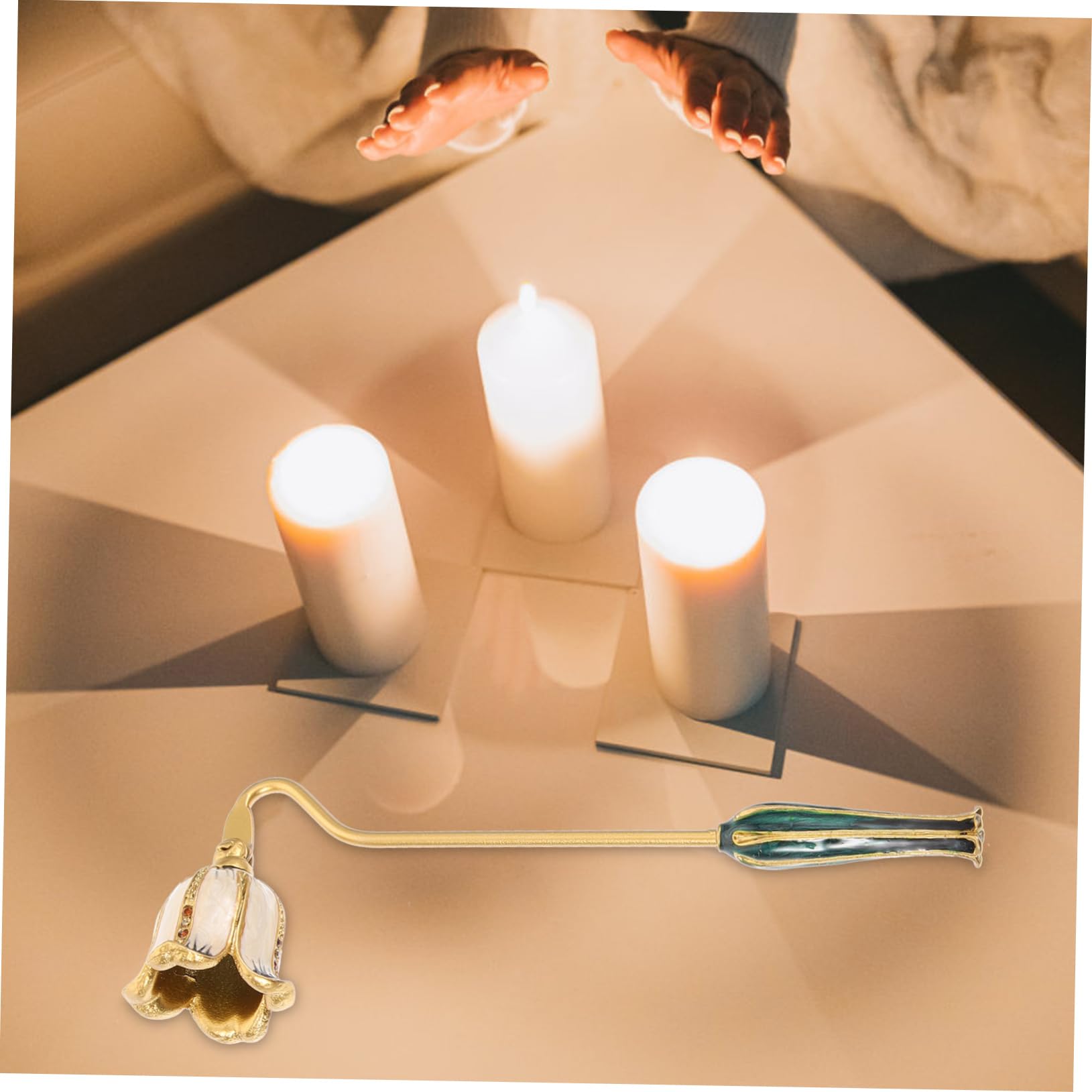 ULDIGI Metal Wick Snuffer Candle Extinguisher Home Candle Snuffer Supplies Portable Extinguisher Elegant Design for Occasions