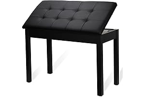Versatile Wooden Double/Duet Piano Bench with Ample Storage and Ultra-Comfortable Cushioning