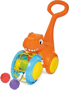 Toomies E73254 Tomy Pic & Push T. Rex, Children, Jurassic World, Educational Push & Go Vehicle, Colourful Dinosaur Toy for Baby Boys & Girls Aged 12 Months +, Multicoloured