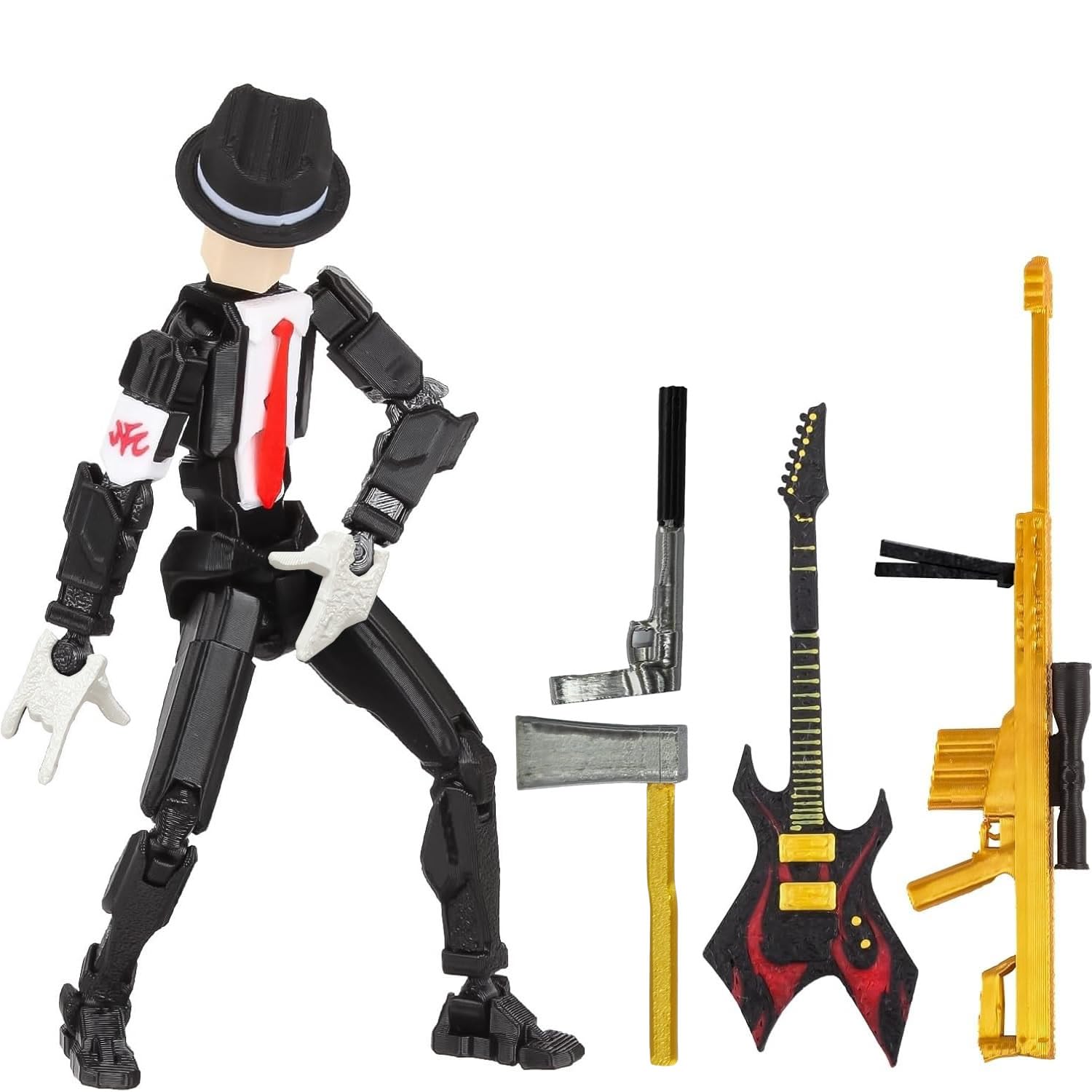 Cattle T13 Titan 13 3D Printed Toy Dummy 13 Action Figures (Assembly Completed) Lucky 13 Robot Action Figure Dummy Desktop Decorations for The Ultimate Gaming Action Figures Collection