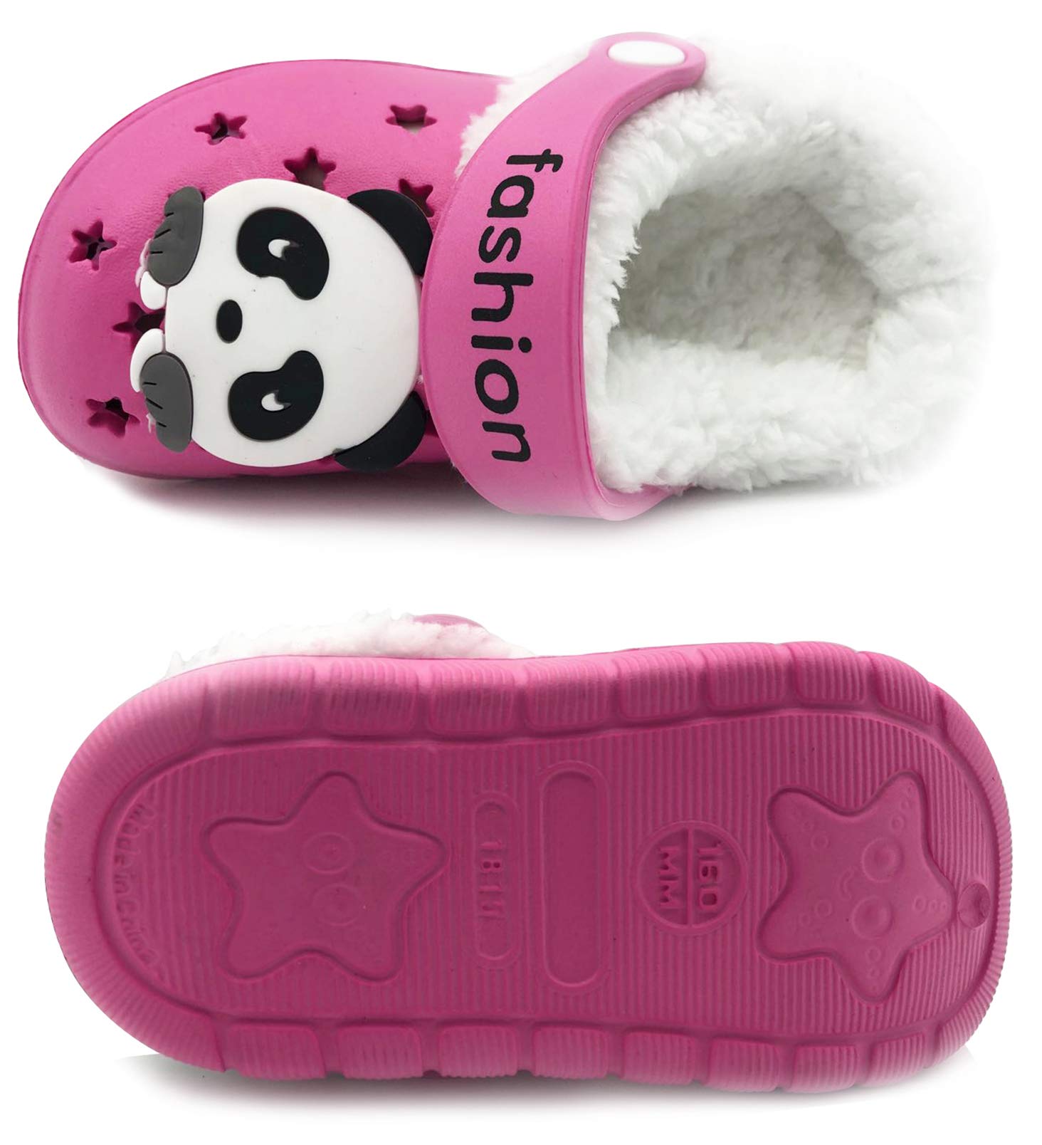 Vorgelen Bambini Invernali Zoccoli e Sabot Ragazzi Morbide Pelliccia Pantofole Ragazze Caldo Casa Ciabatte Antiscivolo Confortevole Scarpe da Giardino All'aperto/Interno 18.5-32 EU