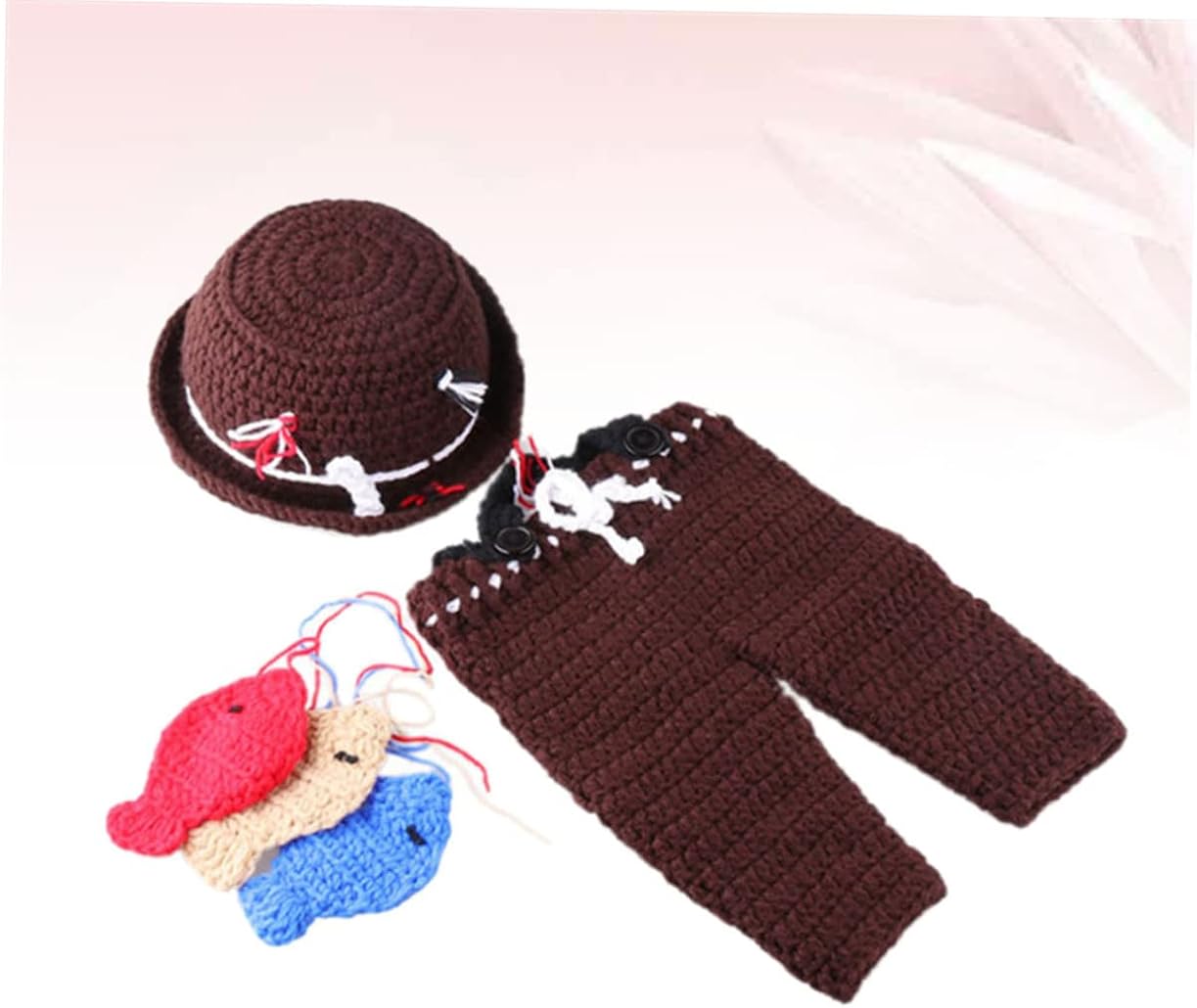 Miniatura 7 de SOIMISS 100 accesorios para niños, accesorios para niños, días de fotos de peces, niños y niñas con disfraz de lana infantil, fotografía, ropa hecha