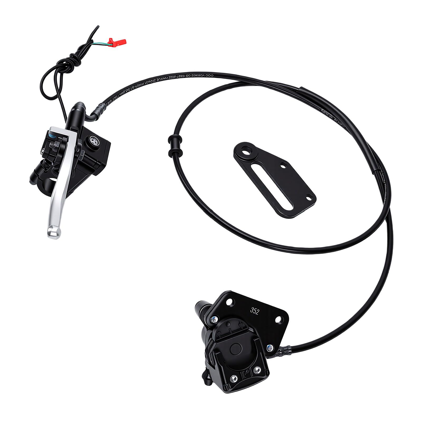 Gruppo Pinza Freno Idraulico, Freno a Disco Manuale con Pastiglie per Sostituzione Bici Elettrica 01, Sostituzione Gruppo a Disco Idraulico (Kit a ruota posteriore e leva)
