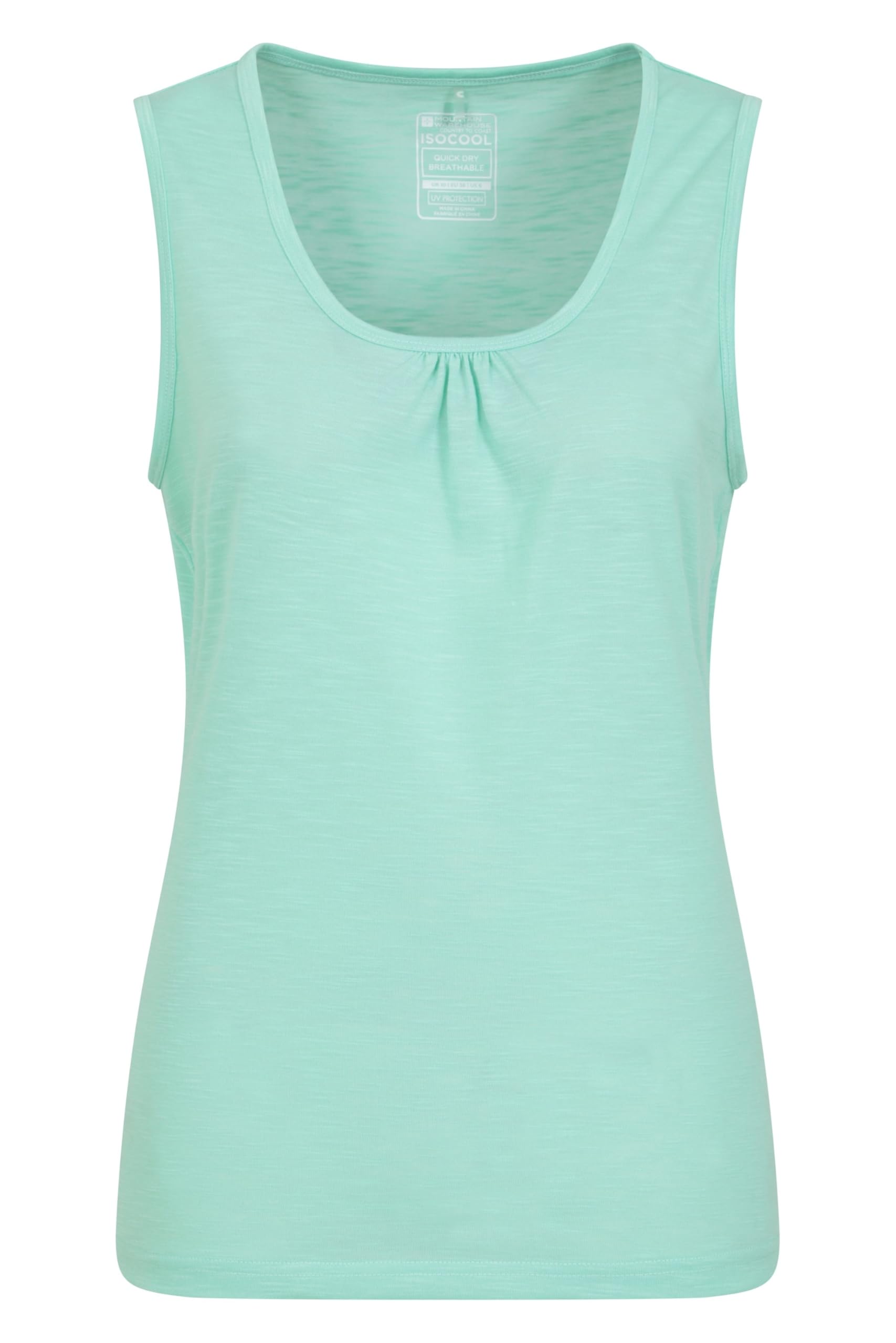 Mountain Warehouse Women's Mint - Unicorn Agra Slub Vest - Lightweight Tank Top, Breathable Cami, Easy Care Tee Shirt - For Holidays, Travelling, Picnics, Walking Size 16