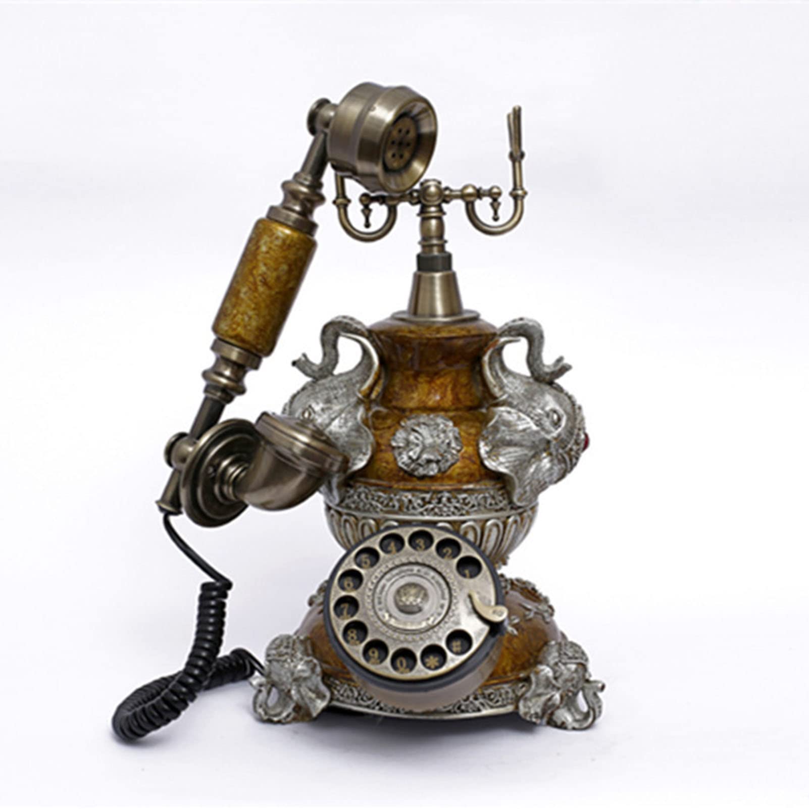 Telefono retrò rotativo Telefono con Filo Vintage Quadrante rotativo per la casa Telefono Fisso Antico per la casa Telefono da Ufficio a Mano Libera