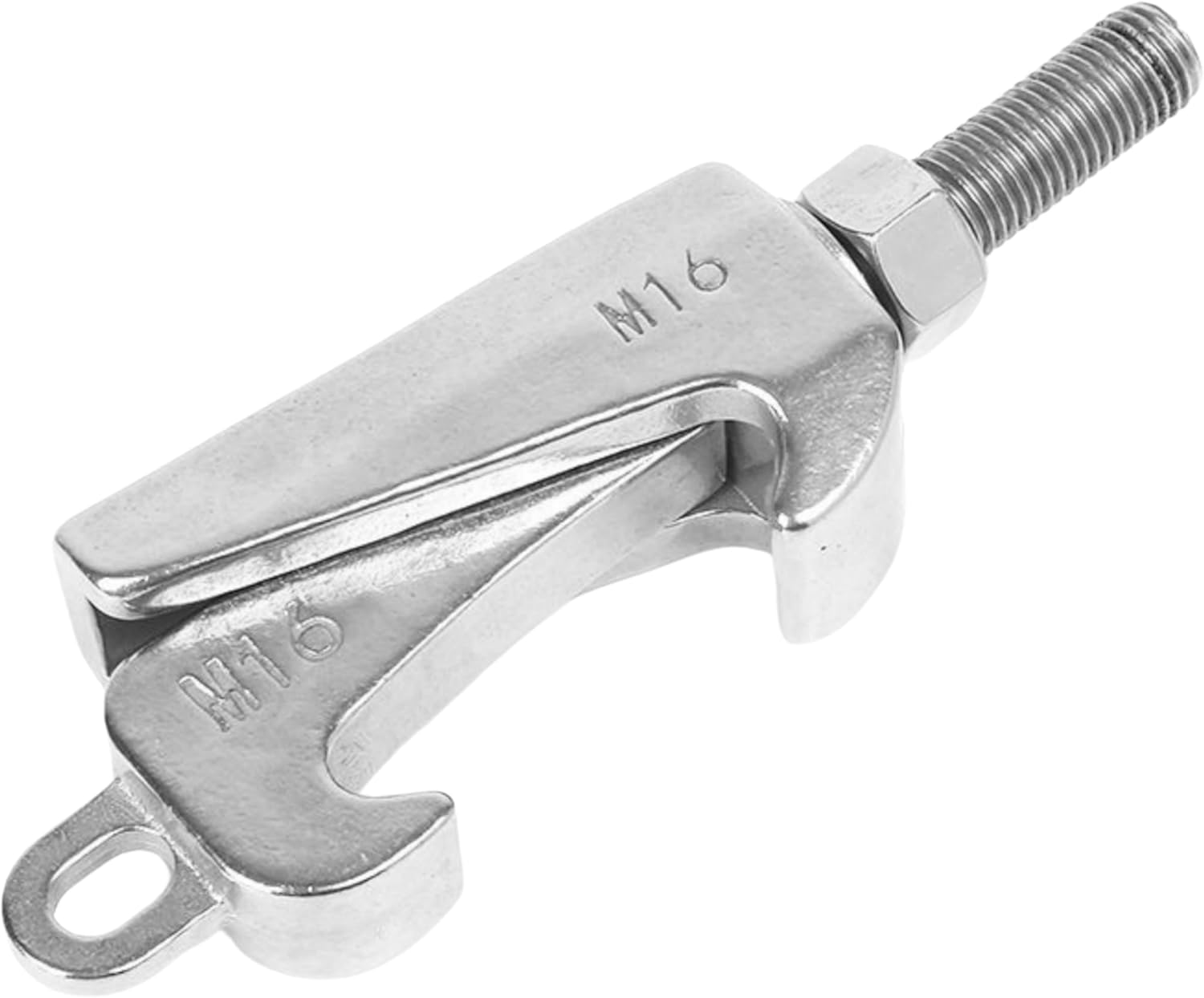 1pcs ISO C-Type Vacuum Caliper Pressure Vessel Clamp - Double-Sided Hook Groove Bolt, for 14mm Pipes(M16*167mm)