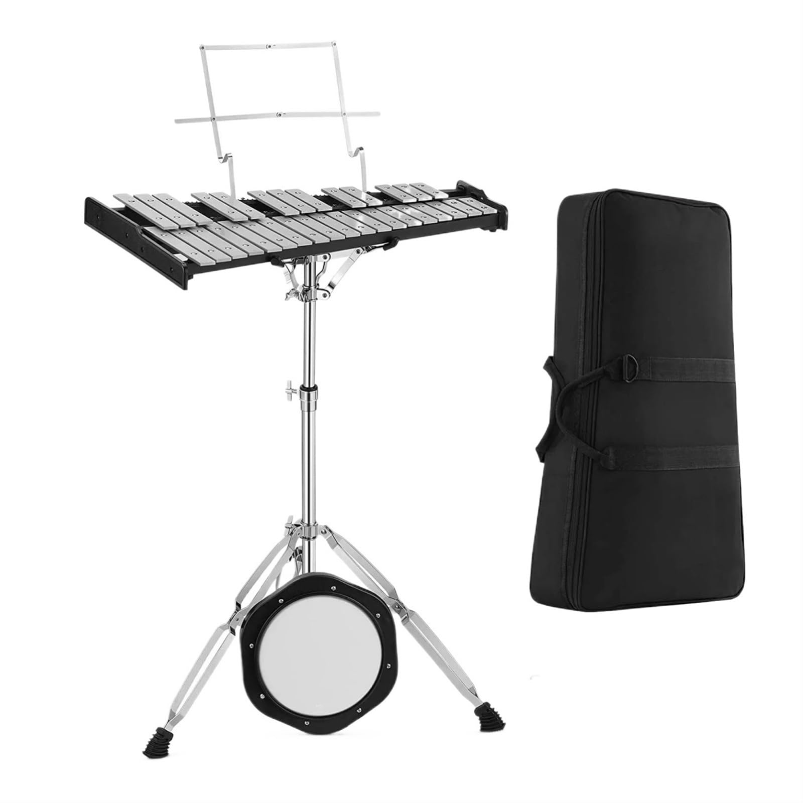 Instrument De Musique Xylophone En Bois Kit De Percussions Xylophone Professionnel 32 Notes Pour Adulte Avec Tapis D'entraînement De Tambour De 8 Pouces