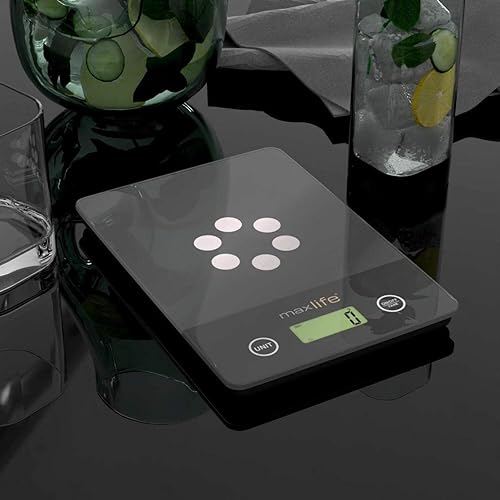 Miniatura 6 de Báscula digital de cocina ML-CF1 - Báscula de alimentos de alta precisión con medición de tara y varias unidades, diseño delgado con pantalla LCD