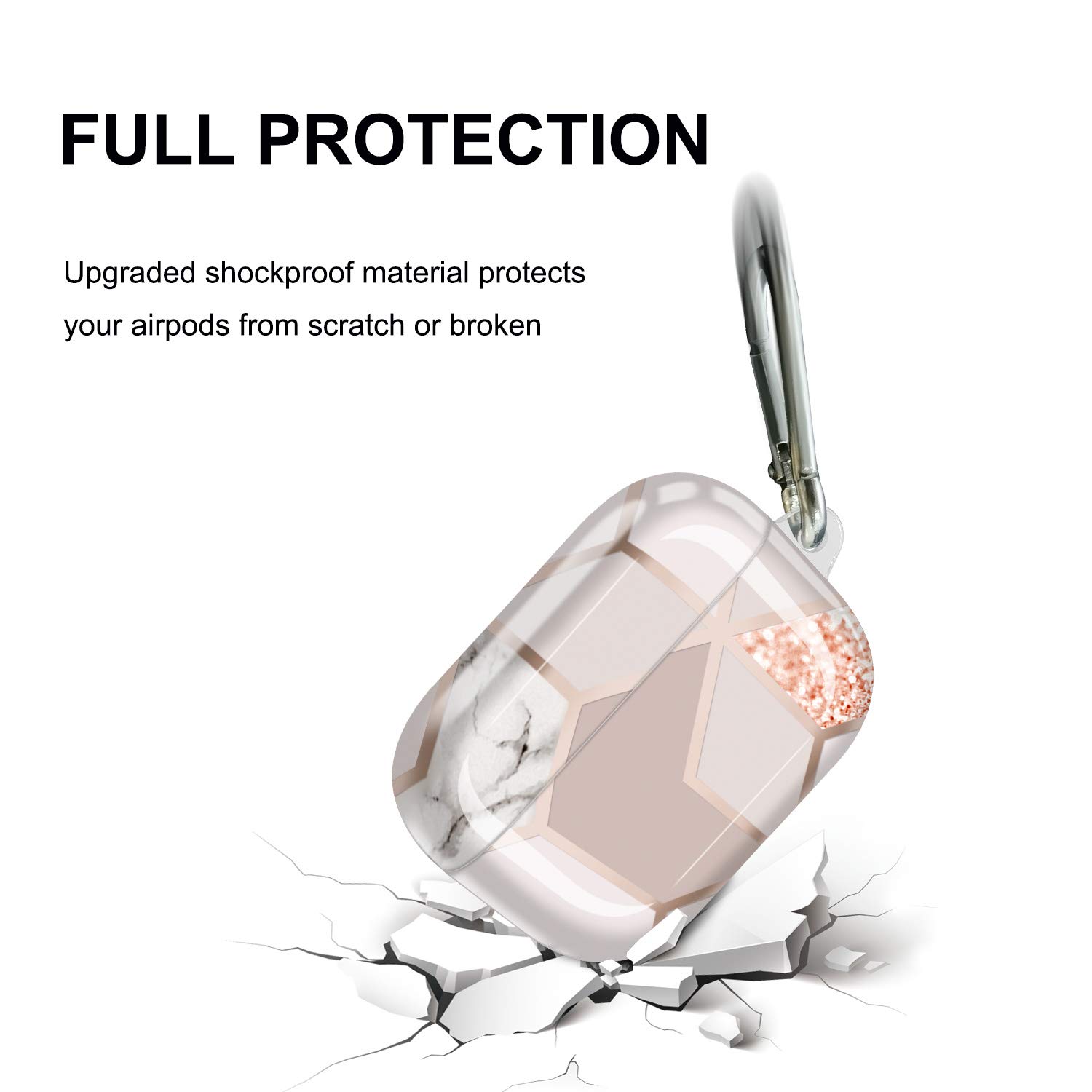 Etui AirPods Pro Coque Silicone Rose Compatible Avec Airpods Pro - Protection Anti Rayure Anti Choc Bouchon Anti Poussiere Et Mousqueton