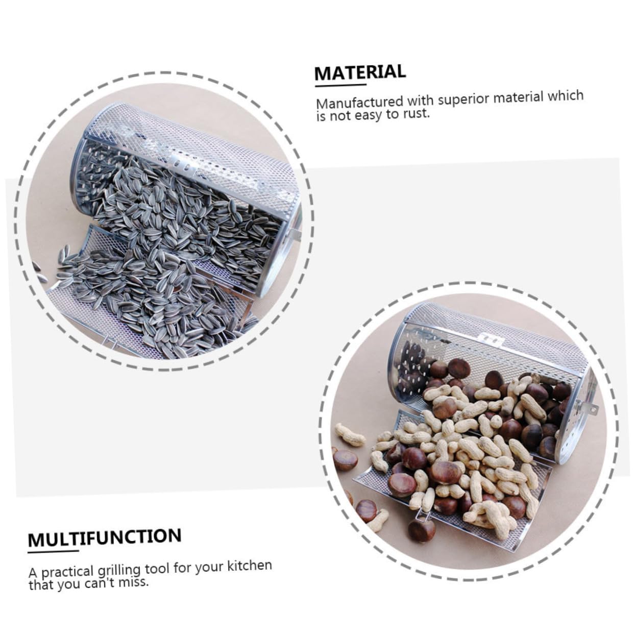 BESTonZON Cestino per Metallo per Forni Elettrici Contenitori per Arrostire Barbecue Gabbie Antiruggine per Carne e Verdure Pratici Accessori per Cottura al Forno