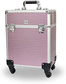 Anna Make - Maleta De Maquiagem Profissional Com Rodinhas R720 Vazia - R720-LILÁS