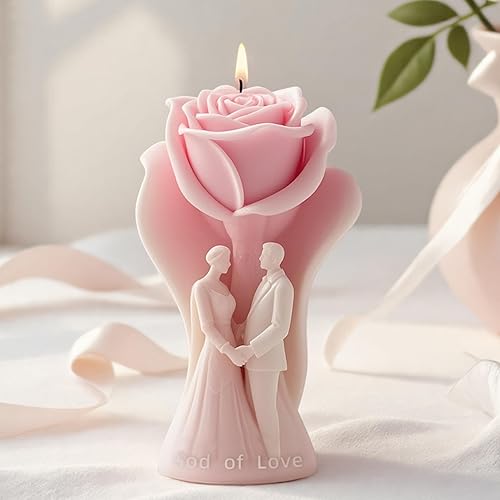 Miniatura 9 de Molde de Vela de Corazón de Flor de Amor de Silicona en Forma de Ola Espiral - Moldes de Fundición de Resina de Silicona para Suministros