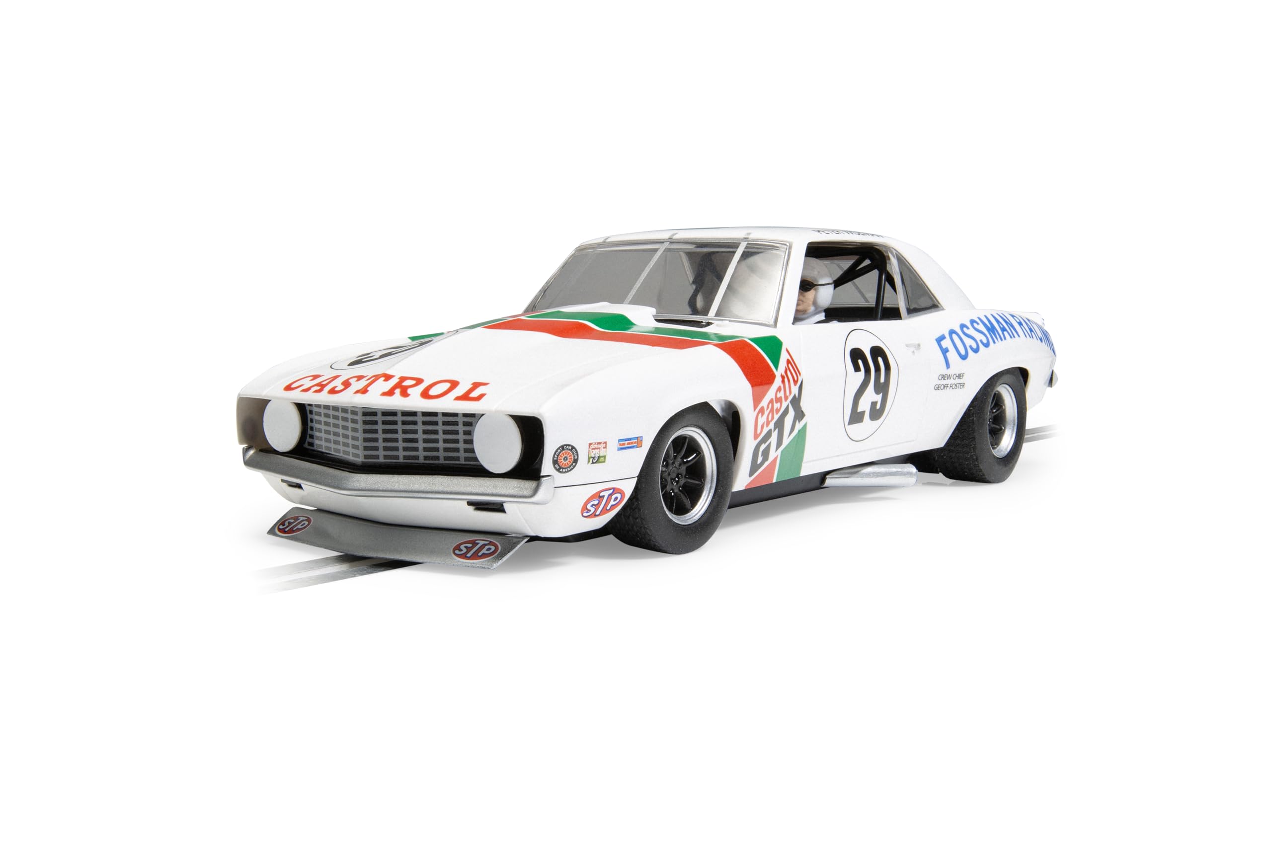 Scalextric Cars - C4643 Chevrolet Camaro Castrol Racing Trans Am 1971 - Toy Slot Car for use with Race Tracks and Set - Gift Ideas for Kids and Adults, Accessories, White