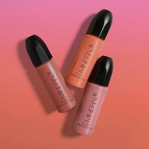 Vista 5 de MINERAL AIR Kit de tez + rubor, 6 piezas, spray de maquillaje con base AirMist con infusión - Incluye imprimación, corrector, hidratante y pigmento