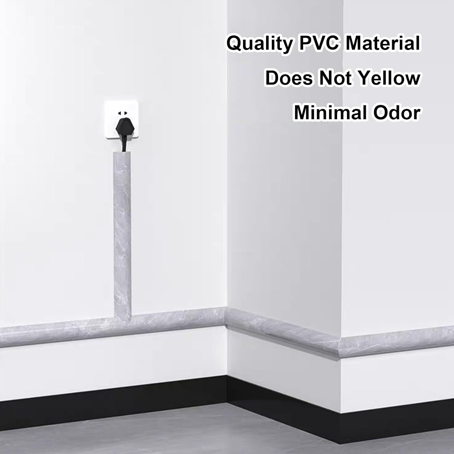 Floor Cord Covers, Self Adhesive Cord Hider, 3.3ft Cable Management, Extension Wire Covers for Offices/Gyms/Exhibitions, Prevent Trips(Gray,3.5 * 1cm/1.4 * 0.4in)