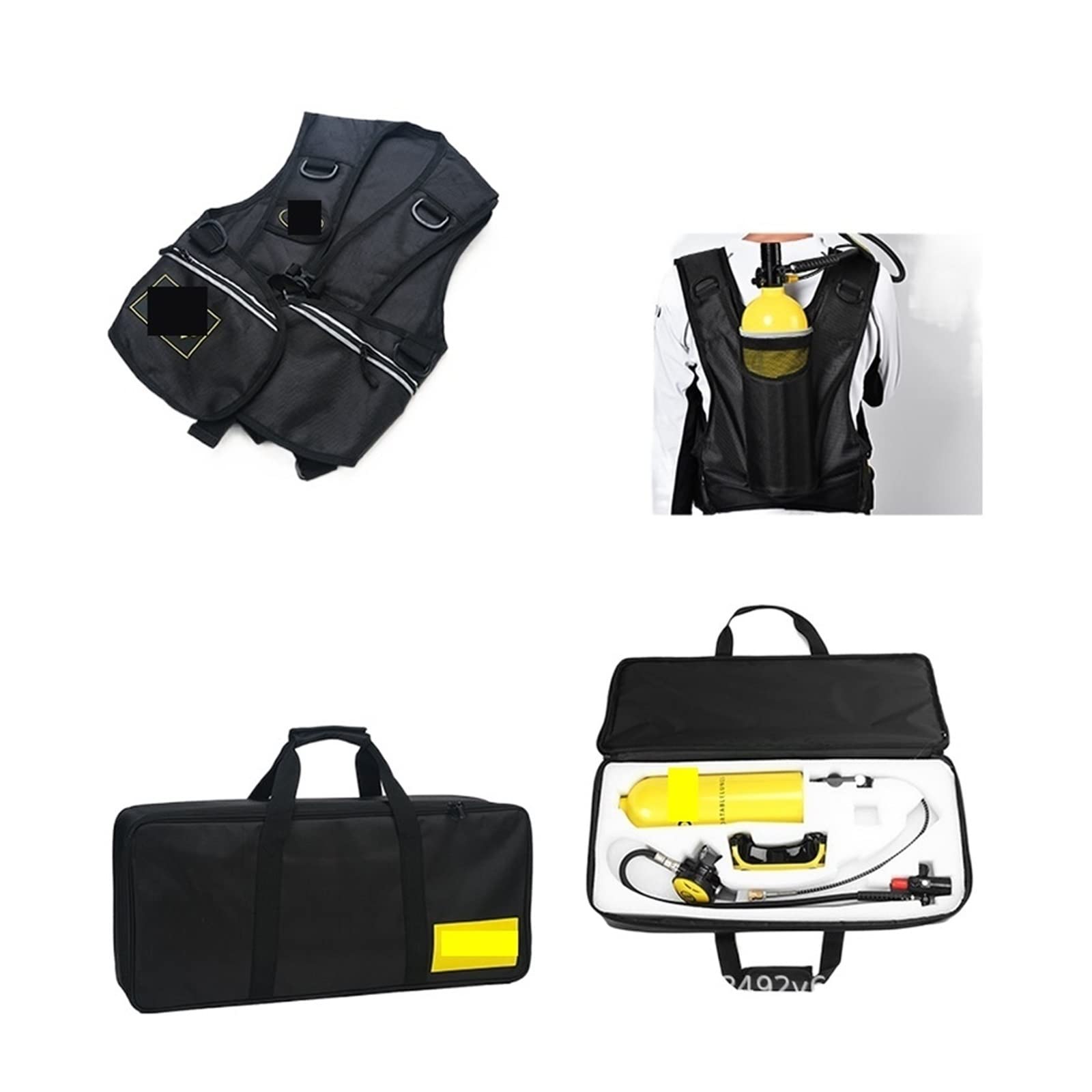 Attrezzatura Subacquea, 2L Diving Snorkeling Equipment Breathing Tube(Color:Blackhead in Yellow Bottle)
