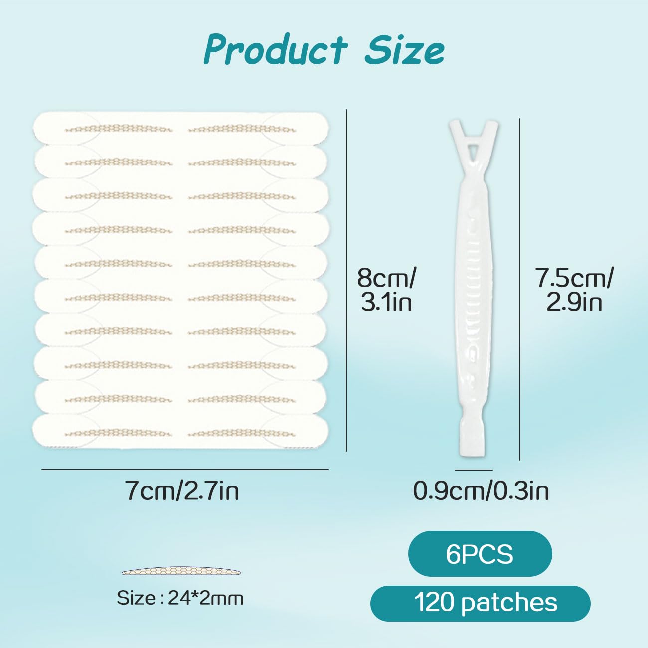 120 tiras para levantar párpados caídos, cinta adhesiva invisible, ultra natural y resistente, agranda ojos, impermeable, para maquillaje, tensor instantáneo