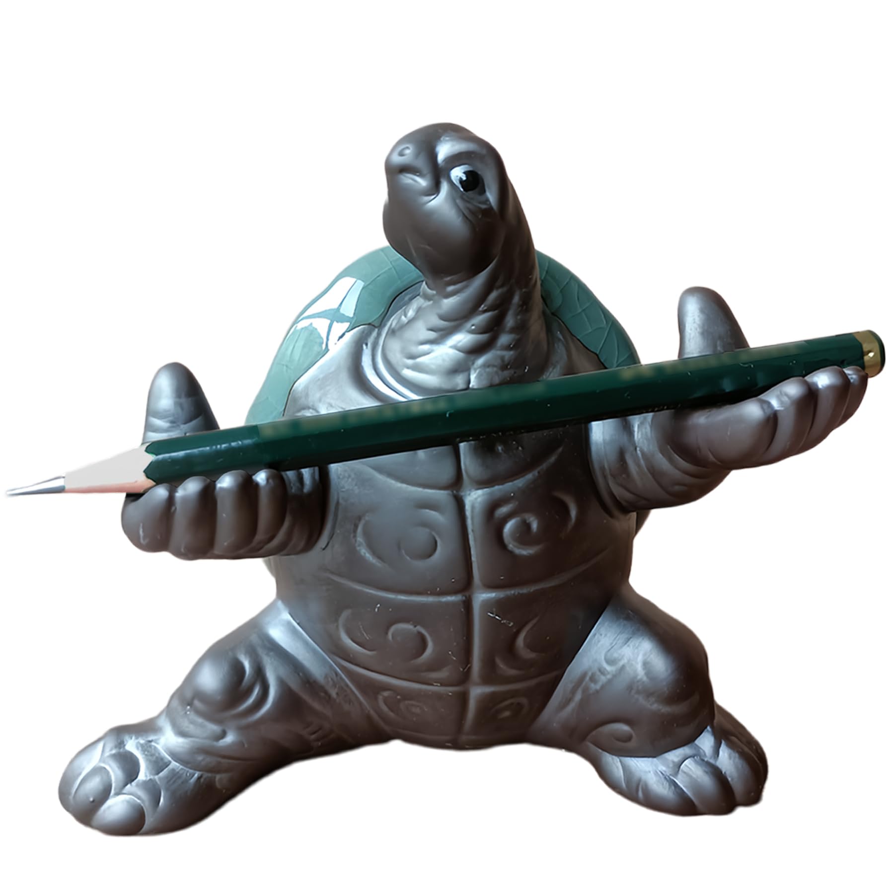 yisanxunshi Tortoise Pencil Holders Ceramic Statue Desk Organizer Accessory