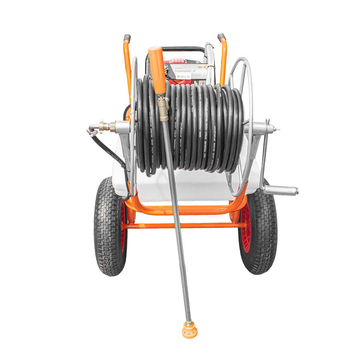 Chariot pulvérisateur à 2 Roues 31,5 CC 50 L avec Tuyau de 50 mètres et Lance de 90 cm