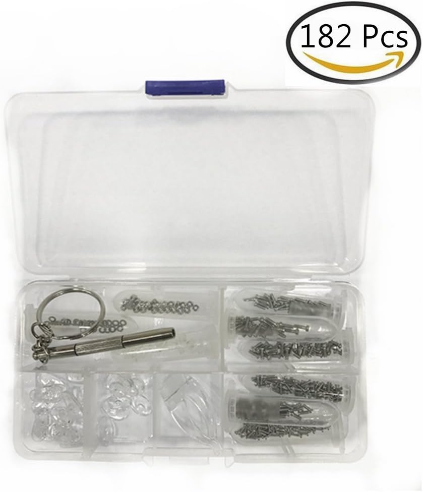 Glasses Sunglasses Repair Cleaning Kit Nose Pads Screwdrivers Screw nut-Universal Glasses and Sunglasses Repair Kit