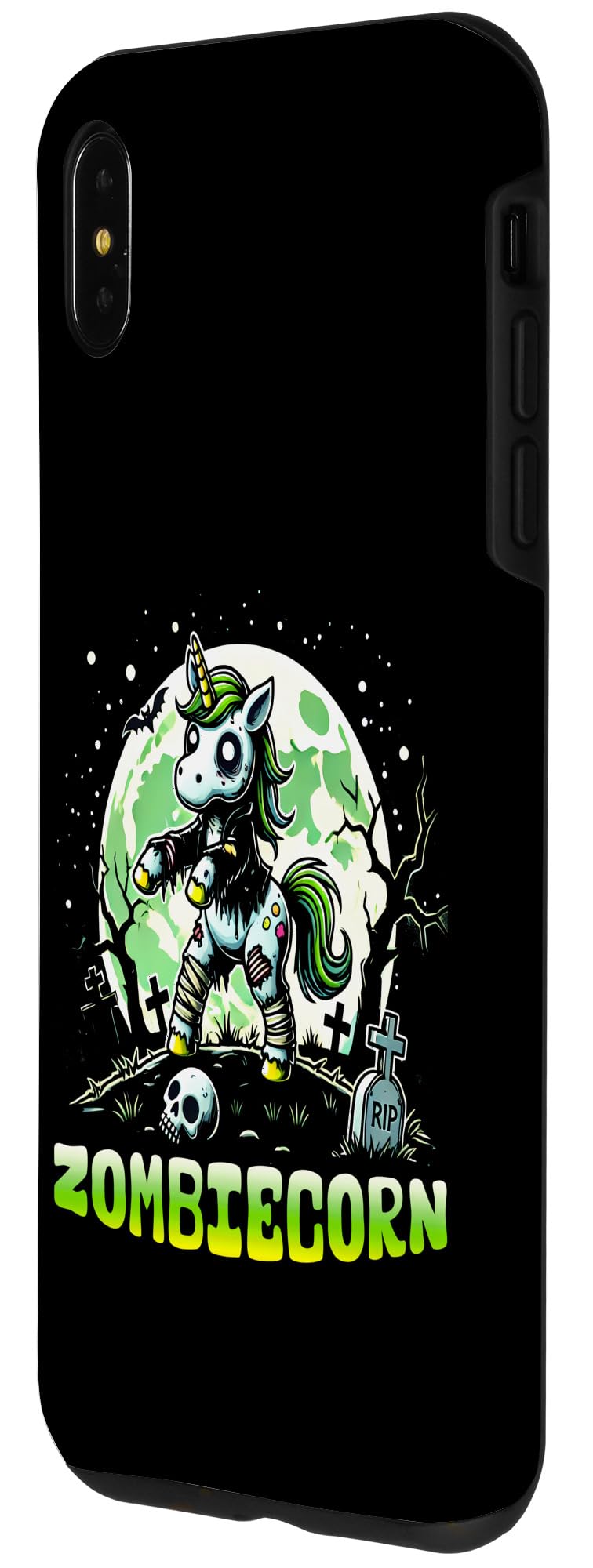 iPhone XS Max Halloween Zombiecorn Cute Zombie Unicorn Skeleton Case - Image 2
