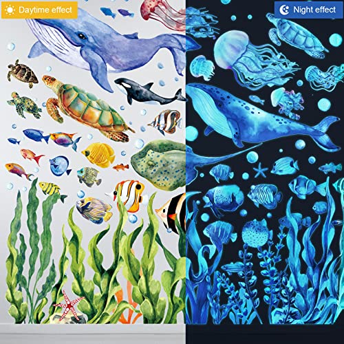 Vinilos Decorativos Fluorescentes Mundo Oceánico Turtle miniatura 2