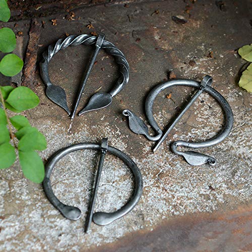 3 Pack Vintage Medieval Viking Brooch Pin Women Shawl Scarf Cloak Pin Clasp Clothes Fasteners Celtic Stainless Steel Antique Silver #TOP2