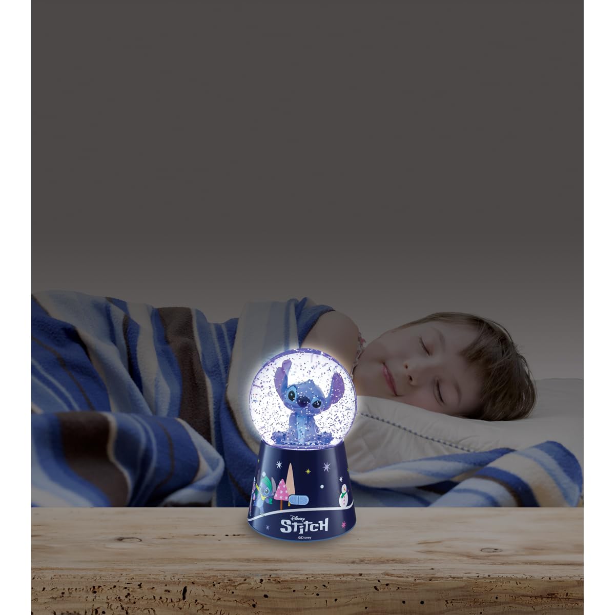 Lexibook, Stitch Enceinte Bluetooth Boule à Neige, SBS10D