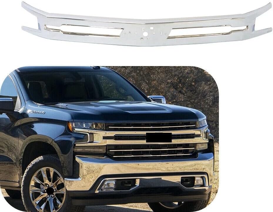 Bewild For Chevrolet Silverado 1500 2019 2020 2021 Front Grille Grill Chrome Trim Replacement
