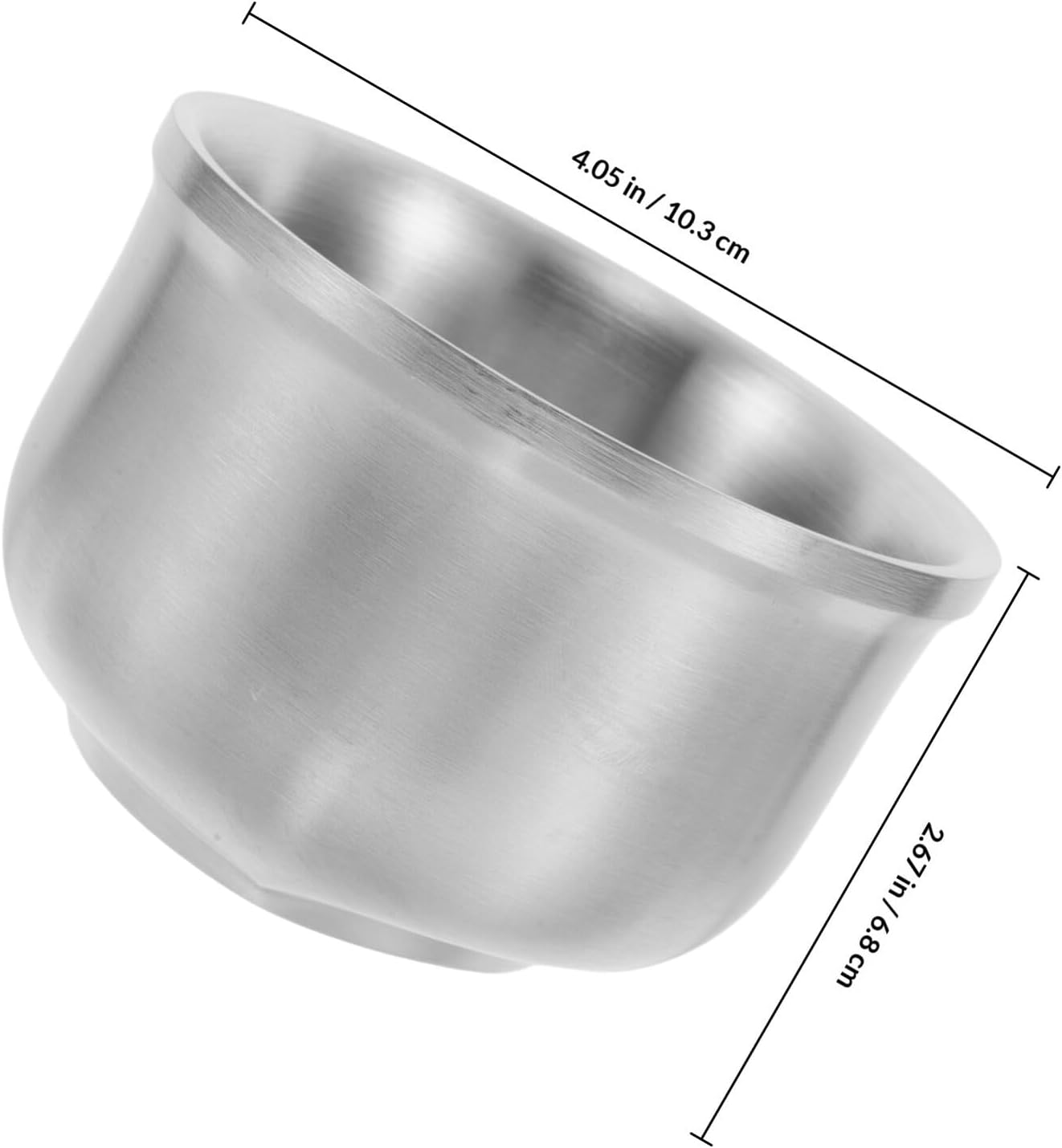 MAGICLULU Stainless Steel Shaving Soap Bowl Cup Gray 304 Food-grade Metal Shave Cream Dish Small Razor Foam Holder for Men Beard Cleansing and Lathering