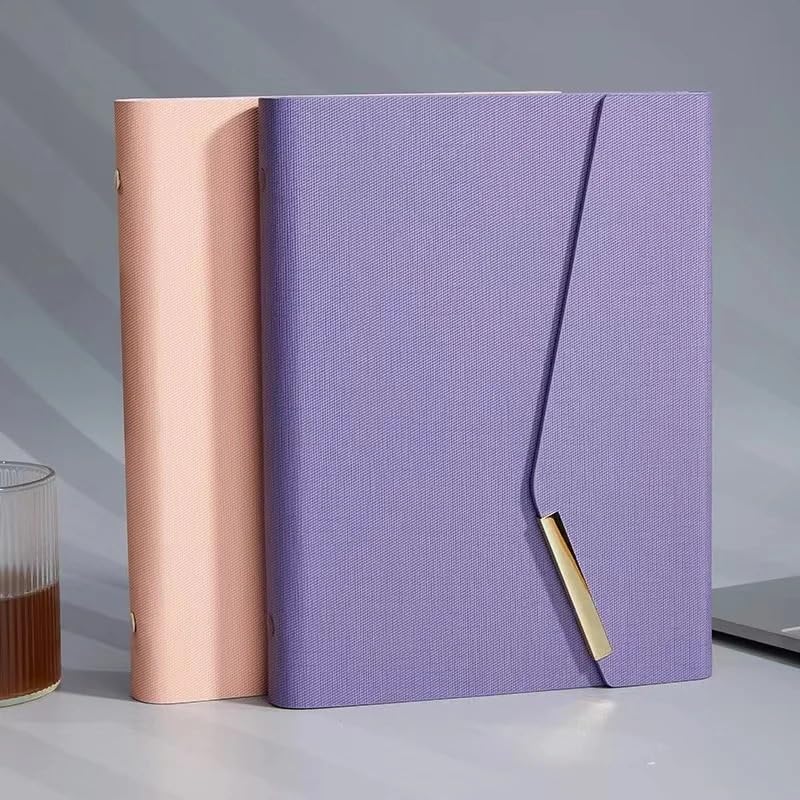 Business Meeting Binder Notebook 6 Holes Line Diary Loose Leaf Notepad Agenda Traveler Journal(G)