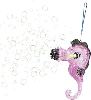 Bubble Machine | Bubble Machine Seahorse Bubble Blower,13 Holes Bubble Machine Durable Automatic Bubble Blower with 50ml Bubble Solution, Novelty Seahorse Bubble Machine 12b