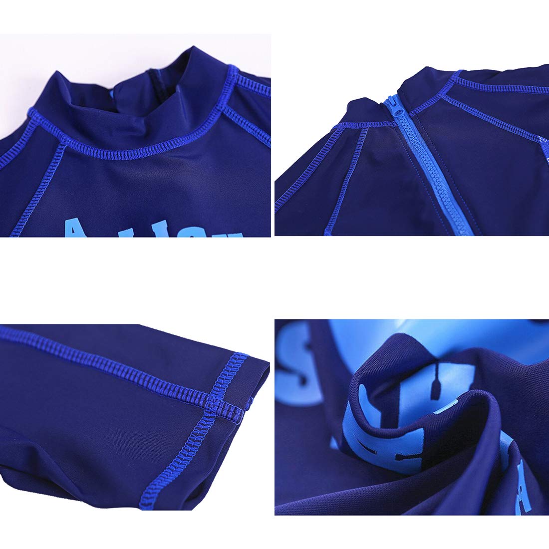 Traje de Baño para Niños Bañador Una Pieza Bebé Manga 3/4 UPF Protección Solar UV Natación con Gorro