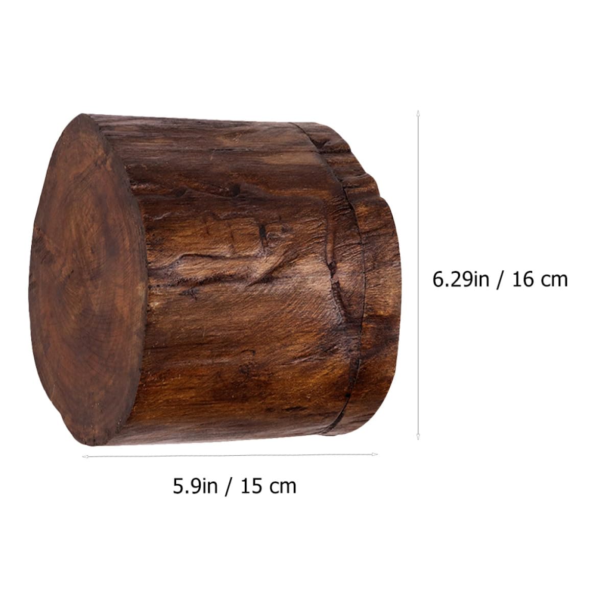 OUNONA Porta Rotolo Igienico in Legno Massello Stile Semplice e Creativo Bordi Lisci, Contenitore Pratico a Forma di Albero per Bagno in Appartamento