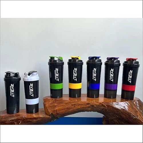 Miniatura 3 de Ayaat - Botella coctelera de alta calidad, 16 onzas, 16.9 fl oz, a prueba de fugas, sin BPA, mezcla perfectamente de batidos de proteínas y