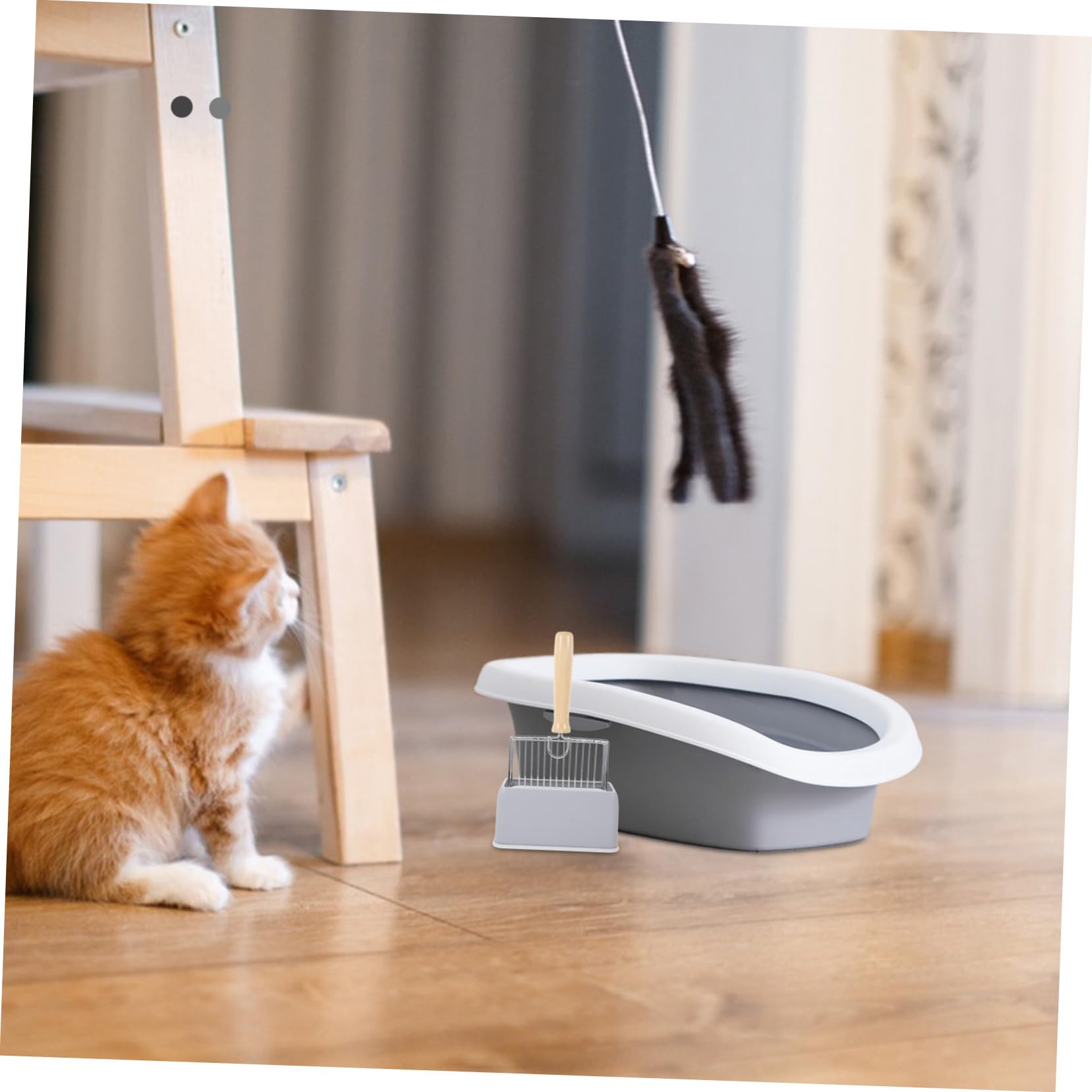 BESPORTBLE 3sets Cat Litter Scoop Acciaio Inossidabile Facilità di Pulizia con Manico Ergonomico per Lettiera e Contenitori per Gatti Accessorio Pratico e Resistente con Base