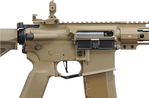 Miniatura 7 de Lancer Tactical Gen 3 M-LOK Airsoft M4 AEG de 10 pulgadas con Delta Stock (Color bronceado)