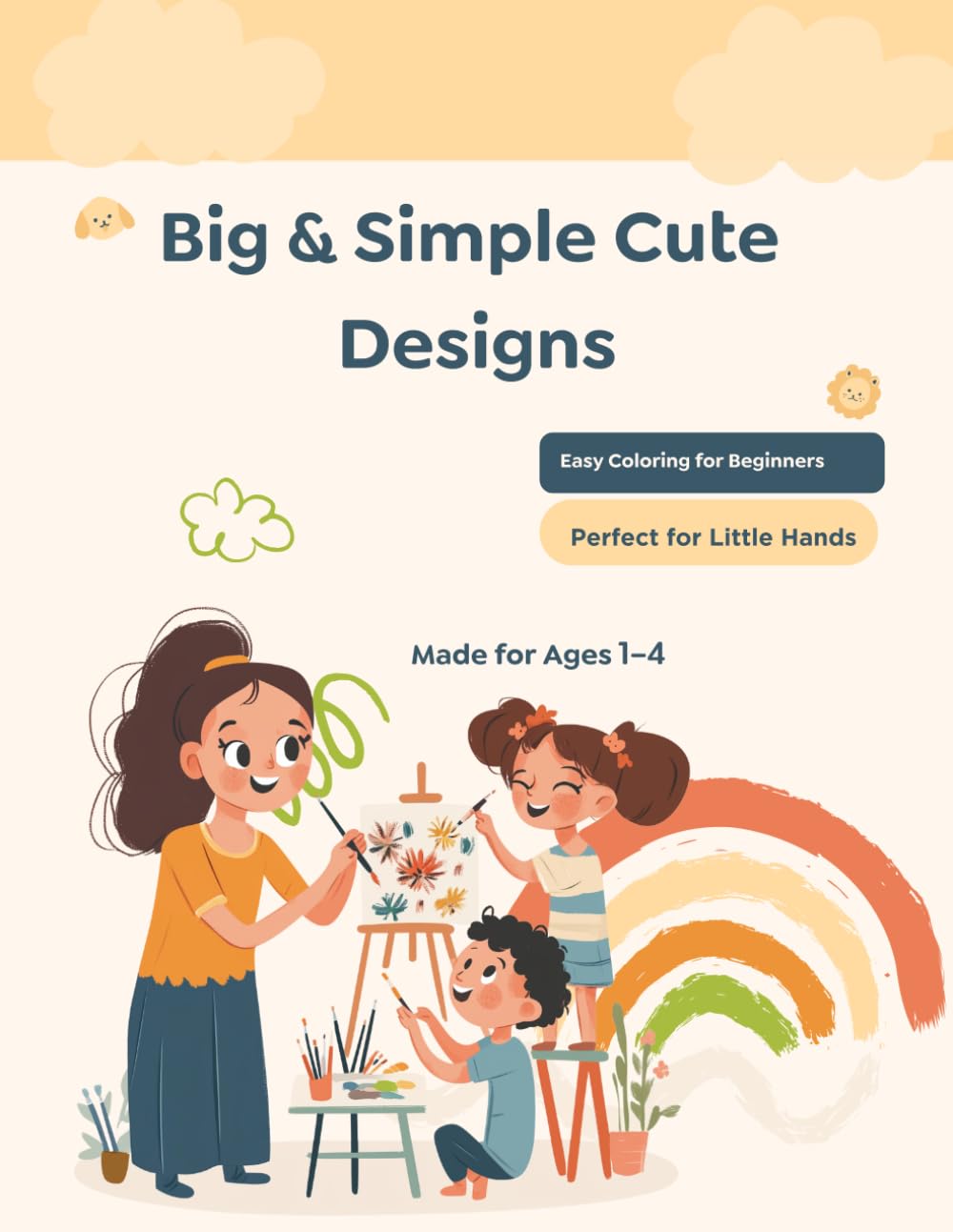 Little Nature Coloring Book for Toddlers: Fun & Easy Flowers, Bees, Honey & Mushrooms Coloring Book for Kids