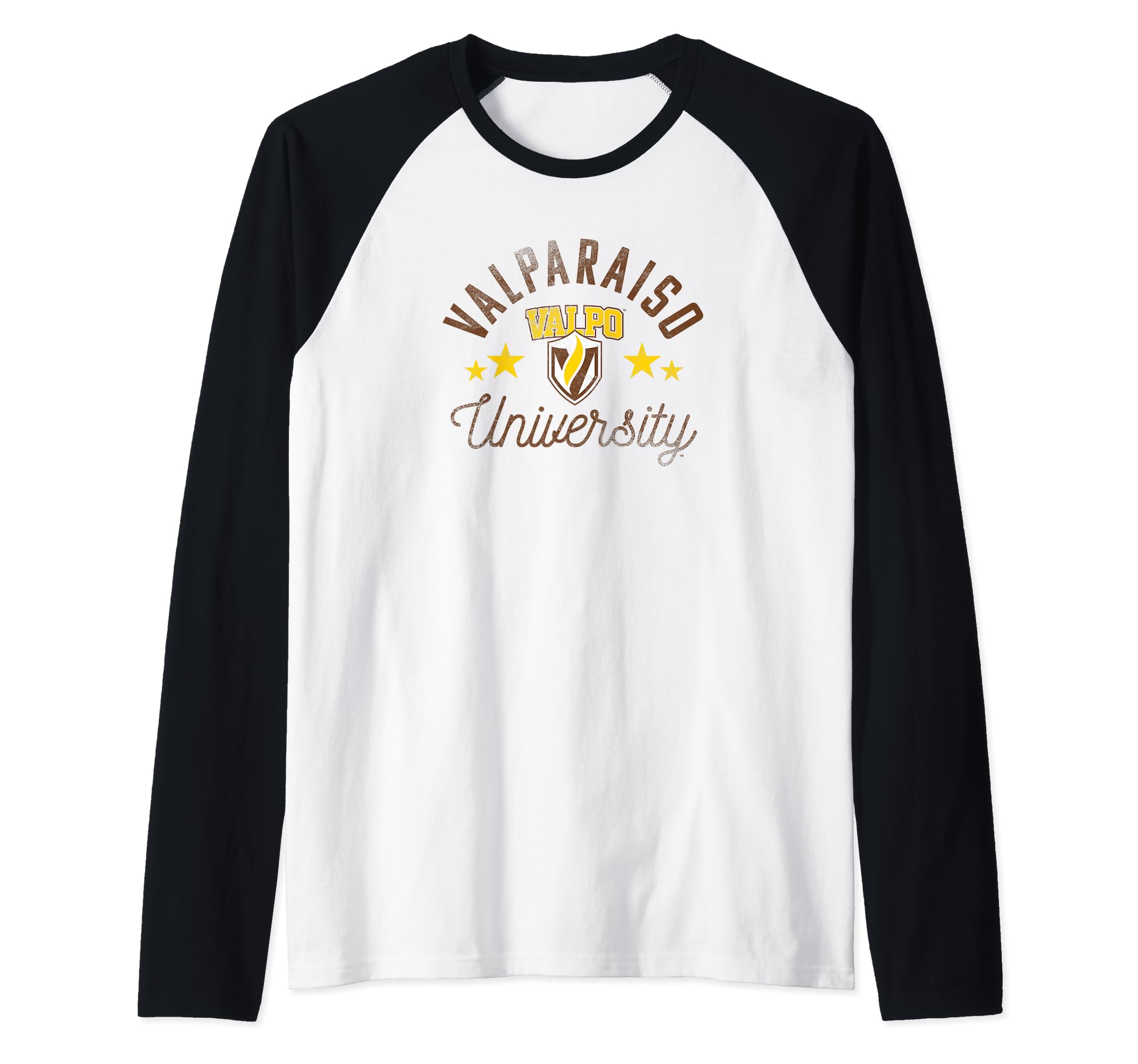 Valparaiso University Valpo Crusaders Logo Raglan Baseball Tee